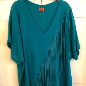 Oh My Gauze fringed top. Size 3   xl-xxl